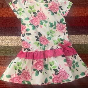 Limited Too Pink and Green Floral Dress